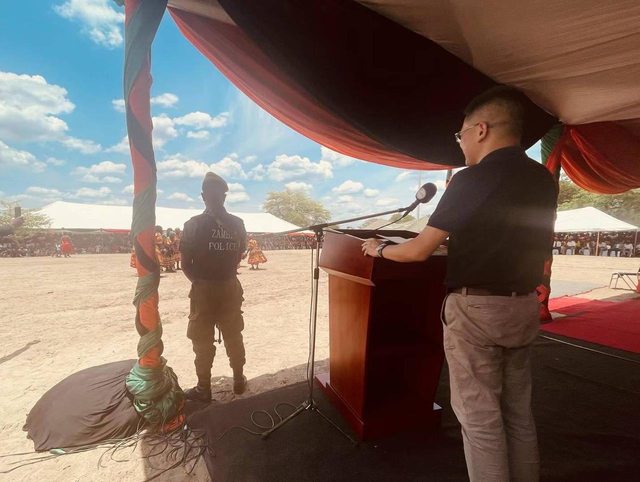 Community handover ceremony in Zambia